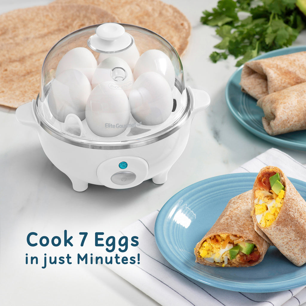 7-Egg Electric Easy Egg Cooker, Steamer, Poacher (Dark Gray) – Shop Elite  Gourmet - Small Kitchen Appliances