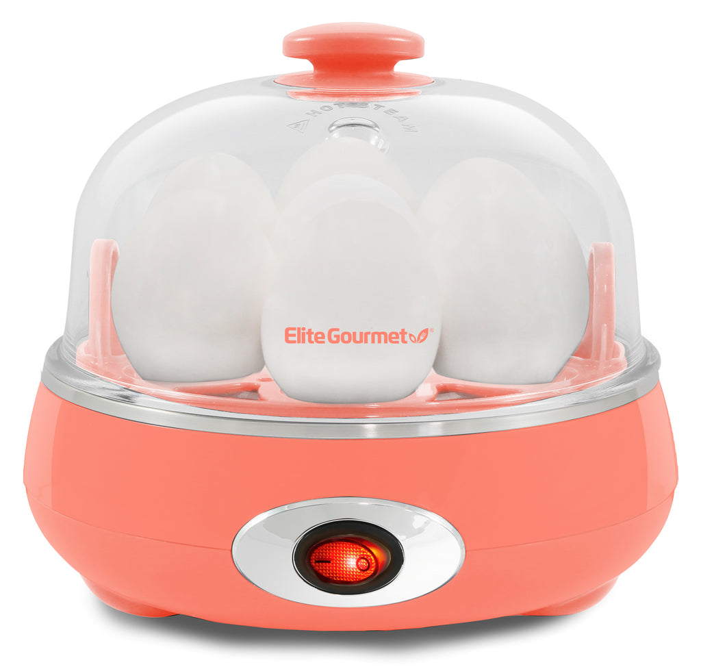 Elite Gourmet EGC007C Coral Rapid Easy Egg Cooker, Steamer