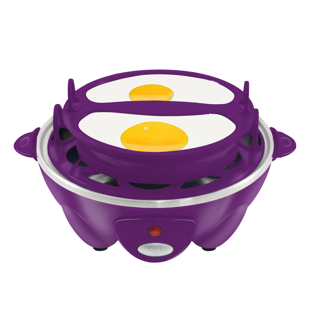 7-Egg Electric Easy Egg Cooker, Steamer, Poacher (Purple) – Shop Elite  Gourmet - Small Kitchen Appliances