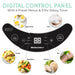 DIGITAL CONTROL PANEL With 6 Preset Menus & 9.5hr Delay Timer. Eggs (hard). Rice.  Omelet. Vegetables. Chicken. 