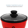 Durable Tempered Glass Lid handles high temperatures and steam.