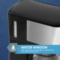 WATER WINDOW with clear level markings to easily fill to your desired amount.