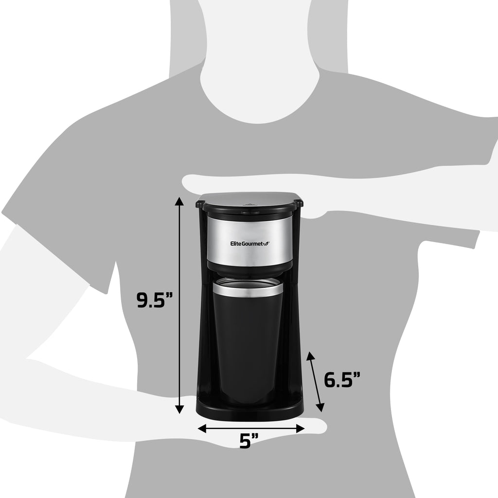 Dual Coffee Maker Brewer, Includes Two 14 Oz Travel Mugs – Shop Elite  Gourmet - Small Kitchen Appliances