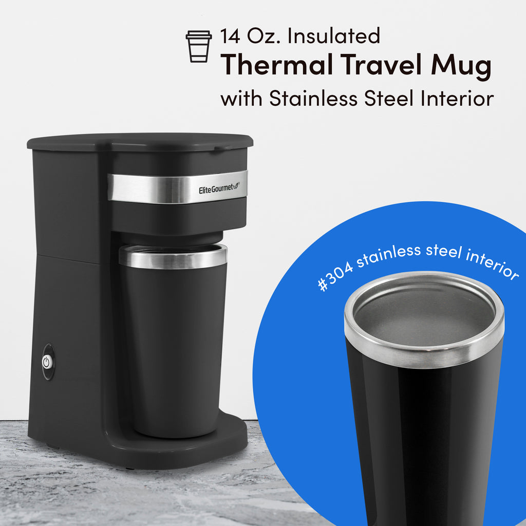 14oz Single-Serve Personal Coffee Maker – Shop Elite Gourmet - Small  Kitchen Appliances