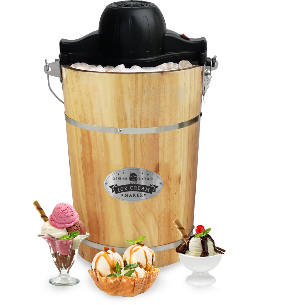 6 Qt. Electric Motorized Old-Fashioned Bucket Ice Cream Maker