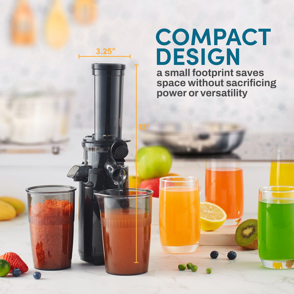 16Oz Compact Masticating Slow Juicer – Shop Elite Gourmet - Small Kitchen  Appliances