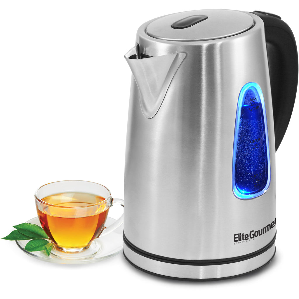 Elite by Maxi-Matic Cordless Electric Kettle - Silver/Black, 1.7 L