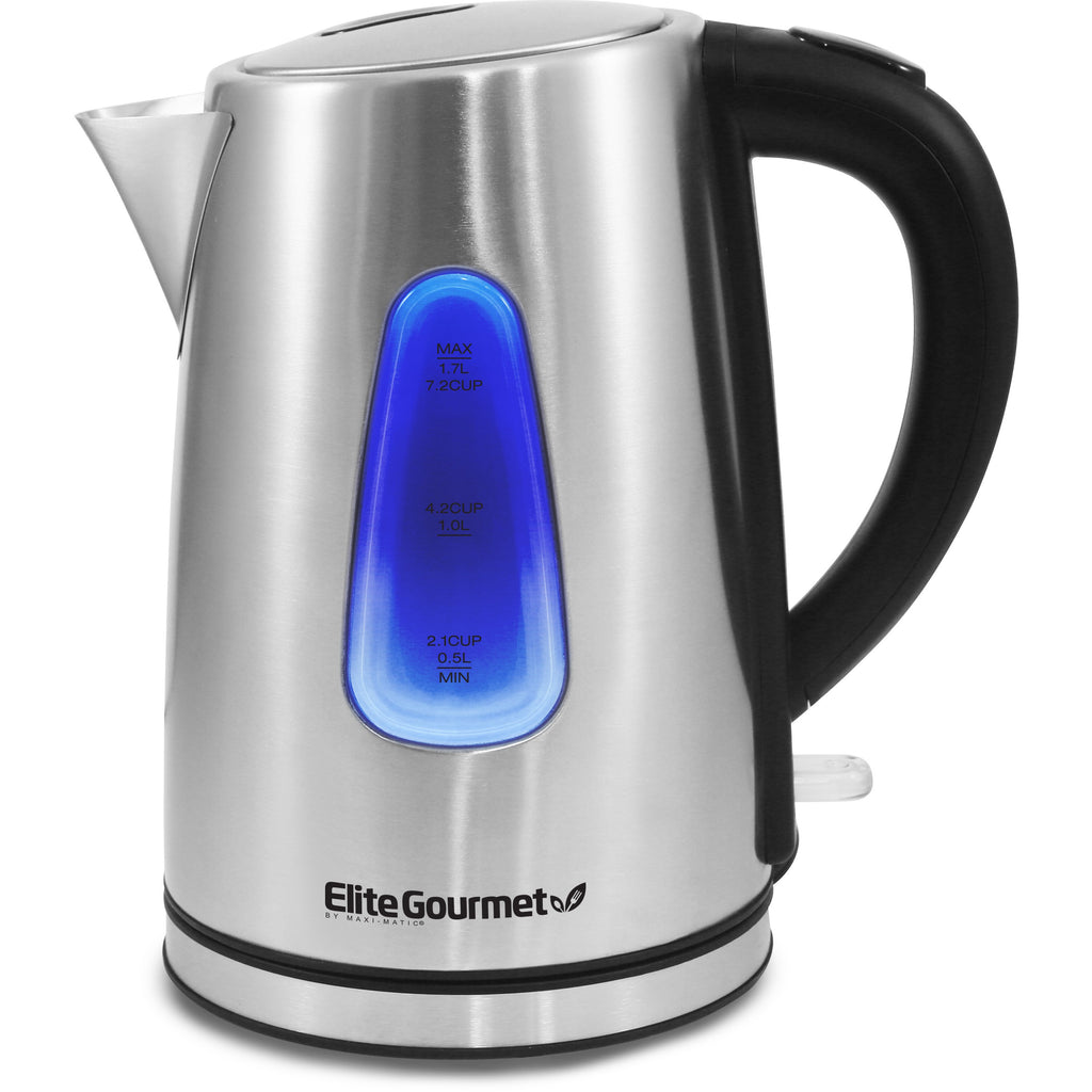 Elite Platinum 1.7L Stainless Steel Cordless Electric Kettle [EKT-1271] –  Shop Elite Gourmet - Small Kitchen Appliances