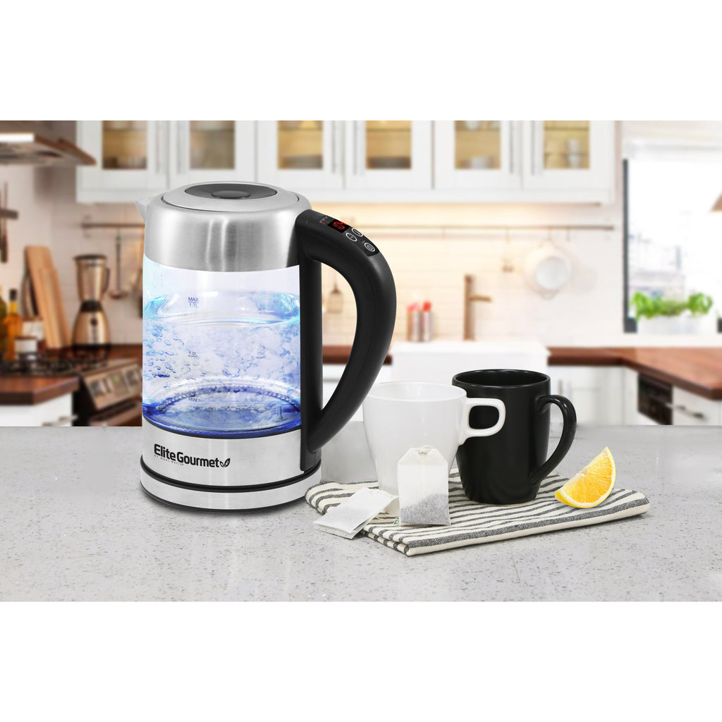 1.7L Glass Cordless Electric Programmable Water Kettle