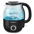 1.2L Electric BPA-Free Glass Kettle, Cordless 360°, Auto Shut-Off (Black)