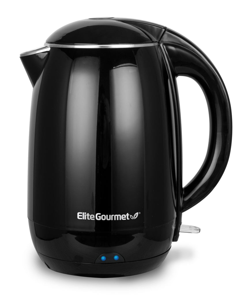 Elite Gourmet 1.7L Double Wall Cool Touch Electric Tea Kettle 