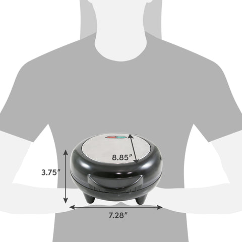 Dimensions of Omelet Maker:  8.85" Length, 7.28" Width, 3.75 Height.