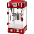 2.5 oz classic carnival tabletop kettle popcorn popper machine, retro style.