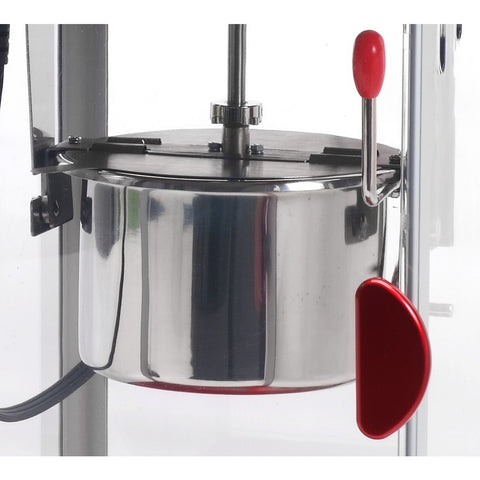 Close up of popcorn kettle.