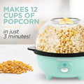 MAKES 12 CUPS OF POPCORN in just 3 minutes!