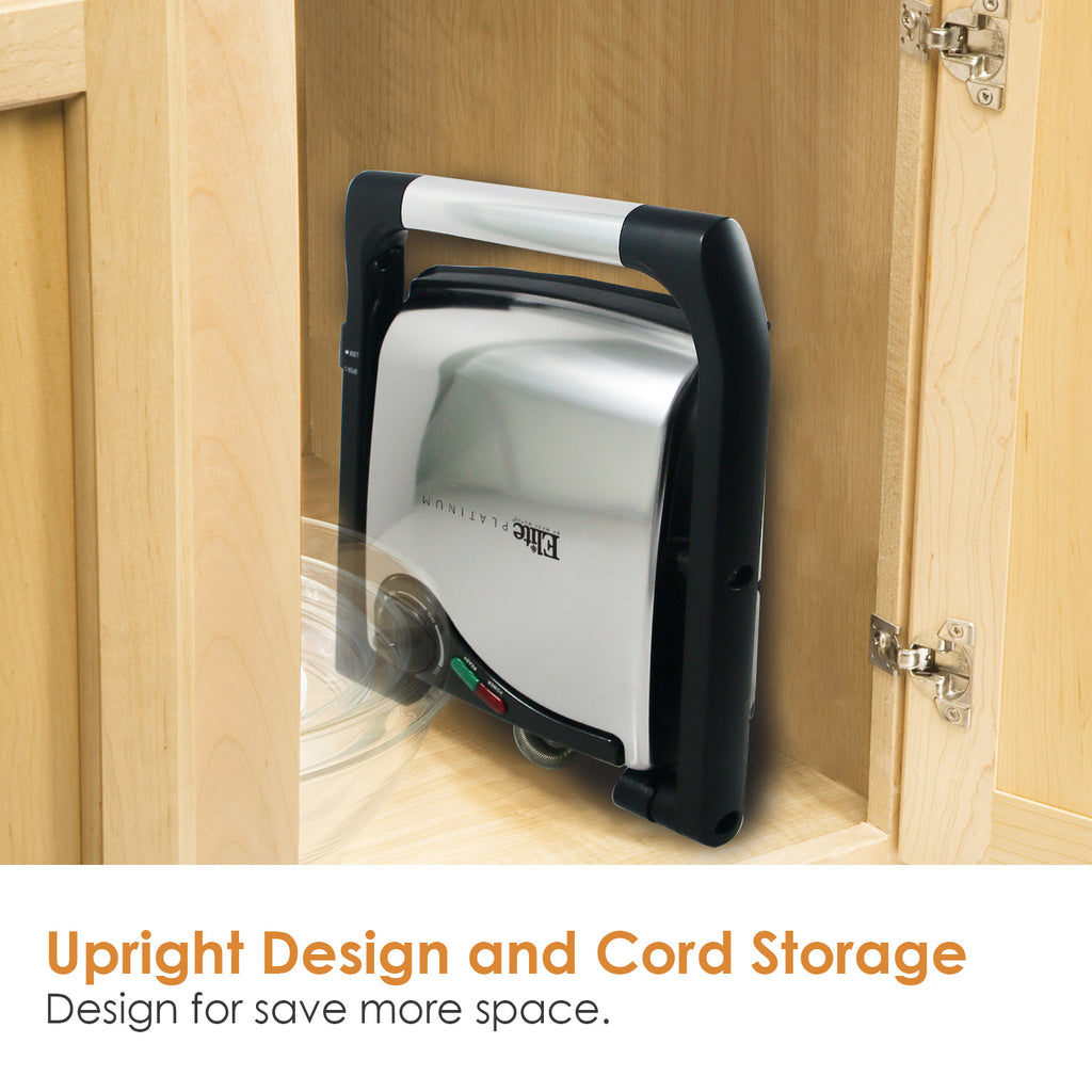 Upright Design and Cord Storage.  Design for save for space.  