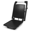Nonstick Electric Panini Grill & Contact Grill in open positon.