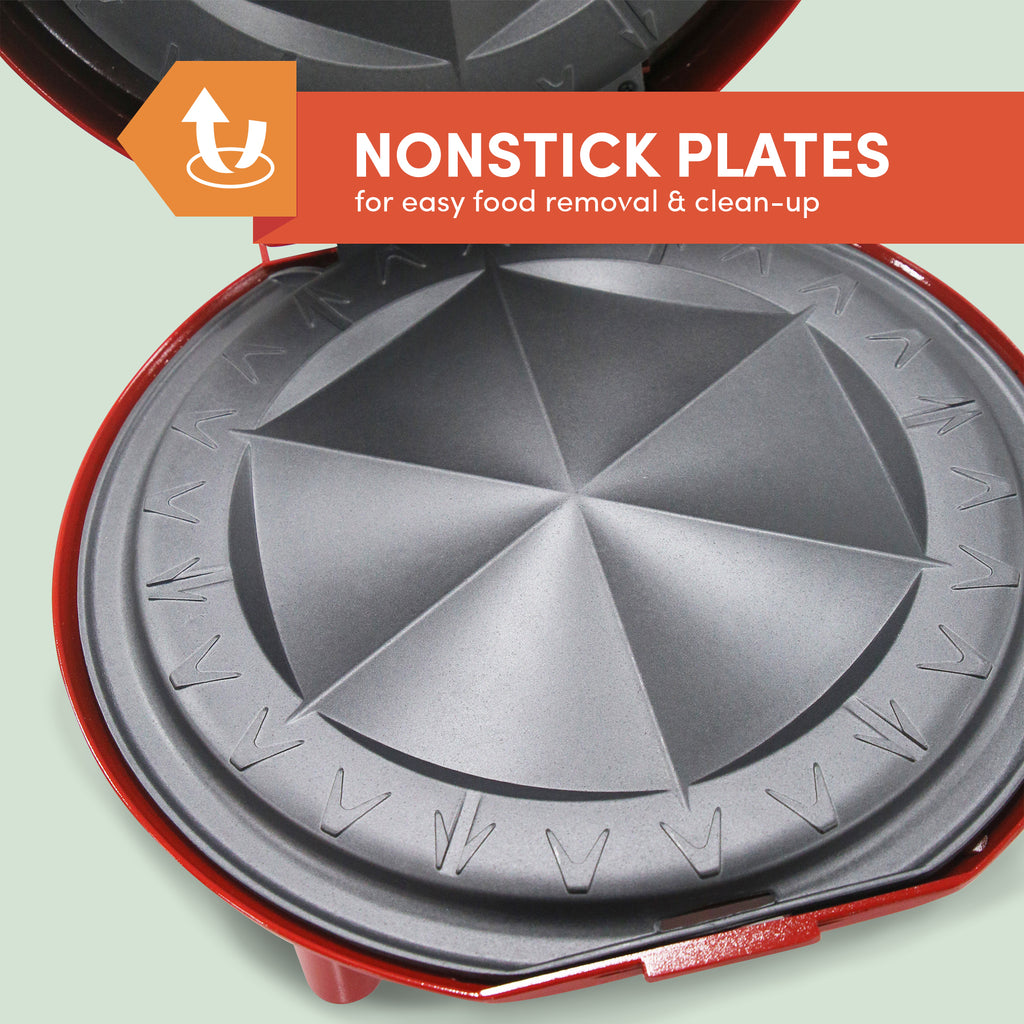 NONSTICK PLATES for easy food removal & clean-up