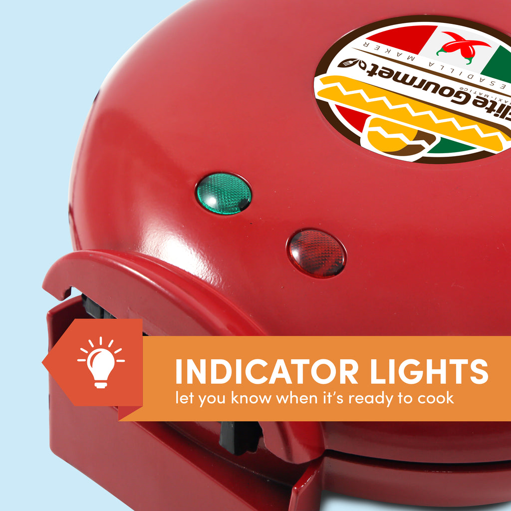 Indicator lights let you when it's ready to cook.