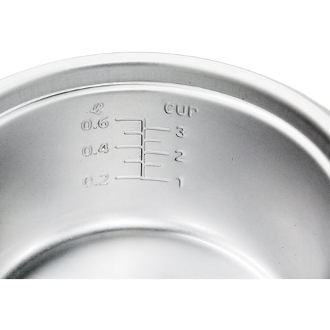 Cooking measurement markings on inner pot.