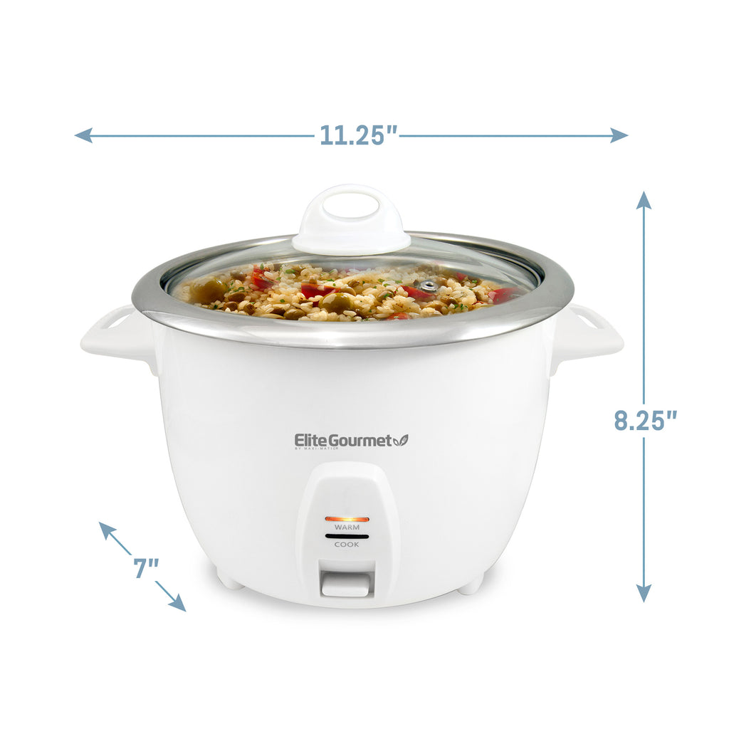 Elite Gourmet 10-Cup Rice Cooker with Stainless Steel Cooking Pot  [ERC-2010] – Shop Elite Gourmet - Small Kitchen Appliances