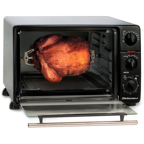 23L countertop XL rotisserie toaster oven, 6-slice.