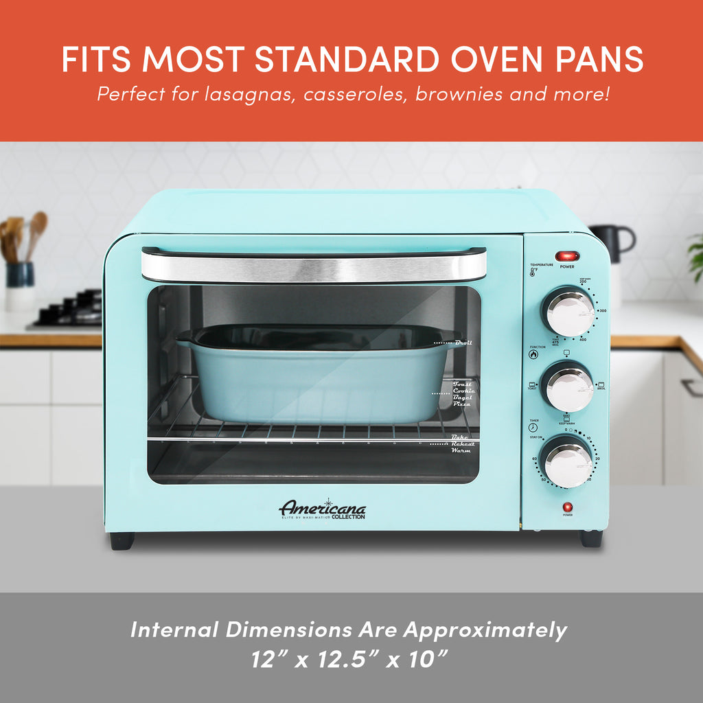 Fits most standard oven pans.  Perfect for lasagnas, casseroles, brownies and more!.  Internal dimensions are approximately 12" x 12.5" x 10".