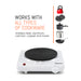 Works with all types of cookware.  stainless steel, aluminum, cast iron, copper and more!