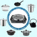Use burner with various cookware such as Glass Pot, Frying Pan, Aluminum Pan, Tea Pot, Casserole, Ceramic Pot, Stainless steel pot.