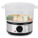 1 Tier Stainless Steel Food Steamer with vegetables.