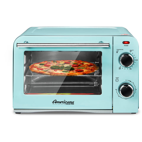 4 Slice Vintage Diner Retro Countertop Toaster Oven