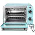 4 Slice Vintage Diner Retro Countertop Toaster Oven door opened front view