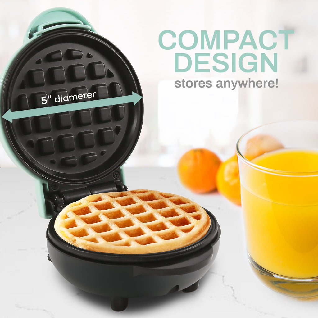 COMPACT DESIGN store anywhere! 5" diameter of cooking surface.
