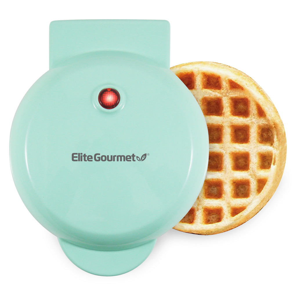 Elite Gourmet EWM015M Electric Nonstick 4.5-inch Mini Waffle Maker, Belgian  Waffles, Compact Design, Hash Browns, Keto, Snacks, Sandwich, Eggs, Easy