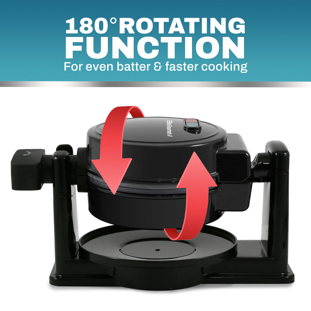 180°ROTATING FUNCTION For even batter & faster cooking.