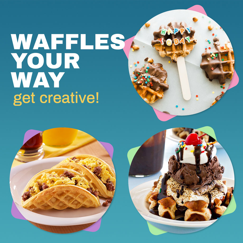 5 Dual Nonstick Rotating Flip Waffle Maker