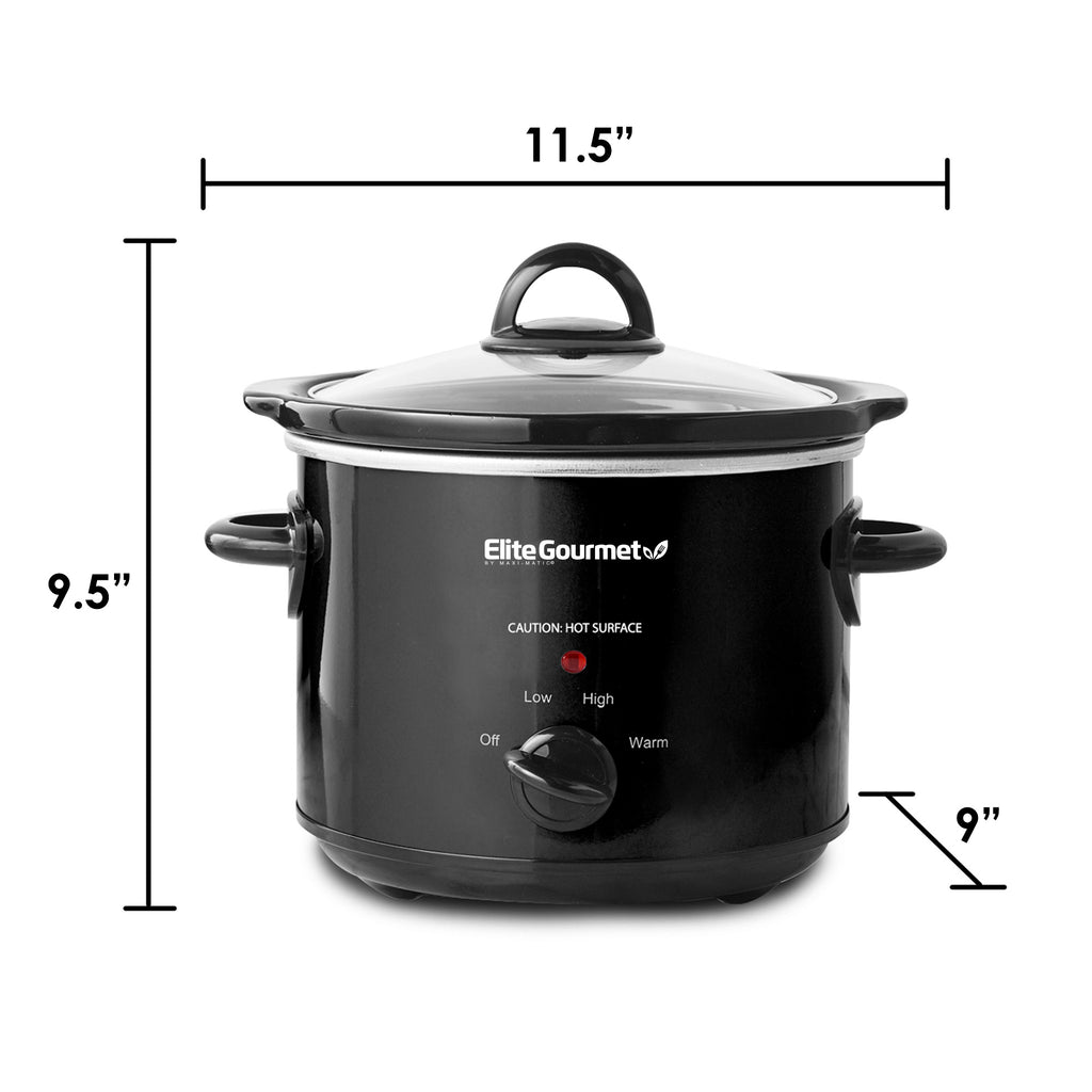 3Qt. Oval Slow Cooker with Glass Lid