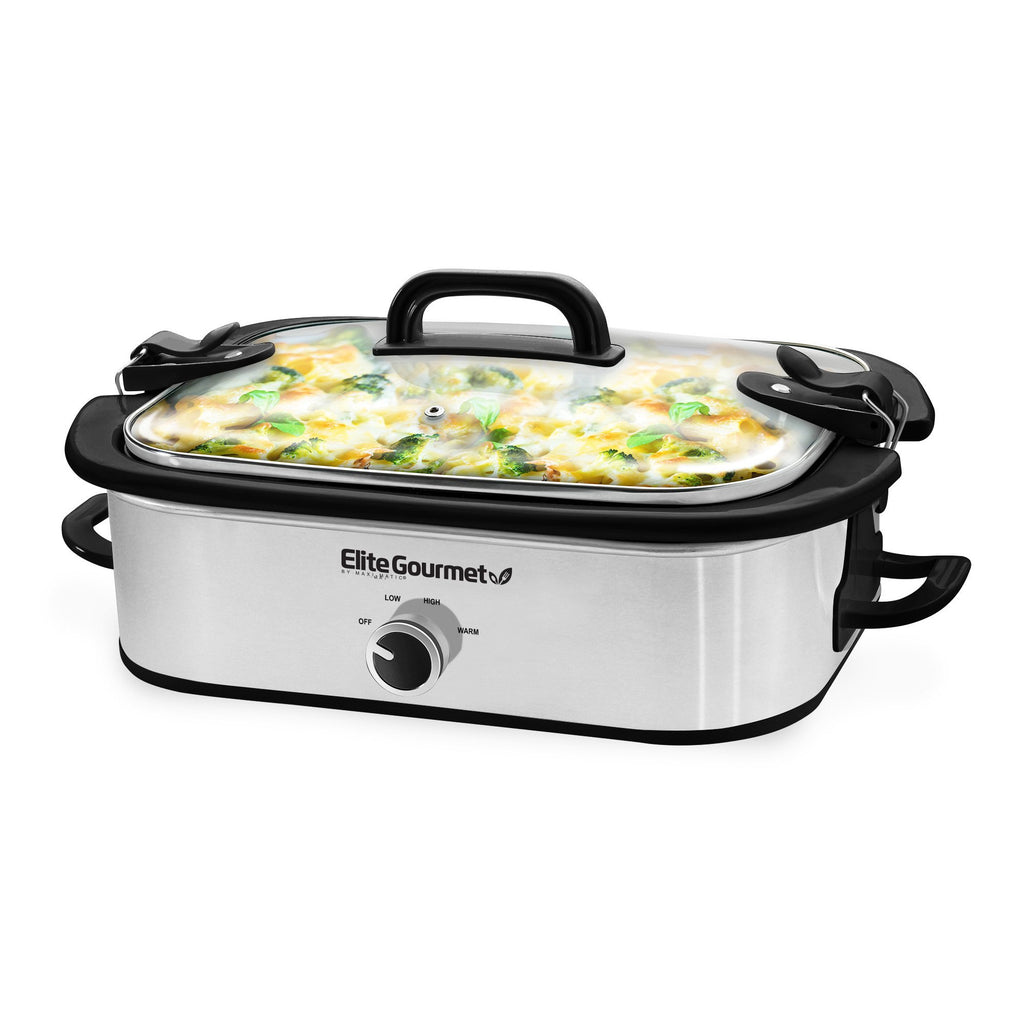 Highland 3.5-Quart Stainless Steel Oval 3-Vessel Slow Cooker in the Slow  Cookers department at