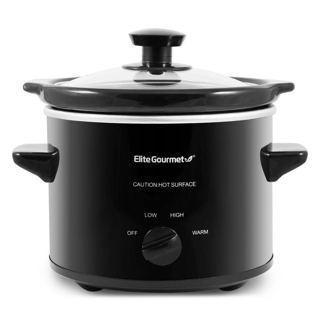 2 Qt. Electric Slow Cooker with Glass Lid – Shop Elite Gourmet