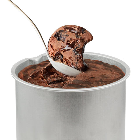 Carrying ice cream from aluminum canister