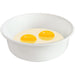 Eggs inside omelet tray.