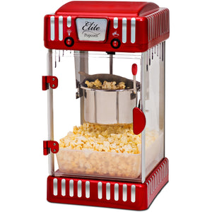  Elite Gourmet Fast Hot Air Popcorn Popper, 1300W Electric Popcorn  Maker with Measuring Cup & Butter Melting Tray, Oil-Free, Great for Home  Party Kids, Safety ETL Approved, 4-Quart, Yellow: Home 