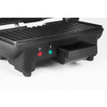 Pull-out grease drawer and indicator lights.