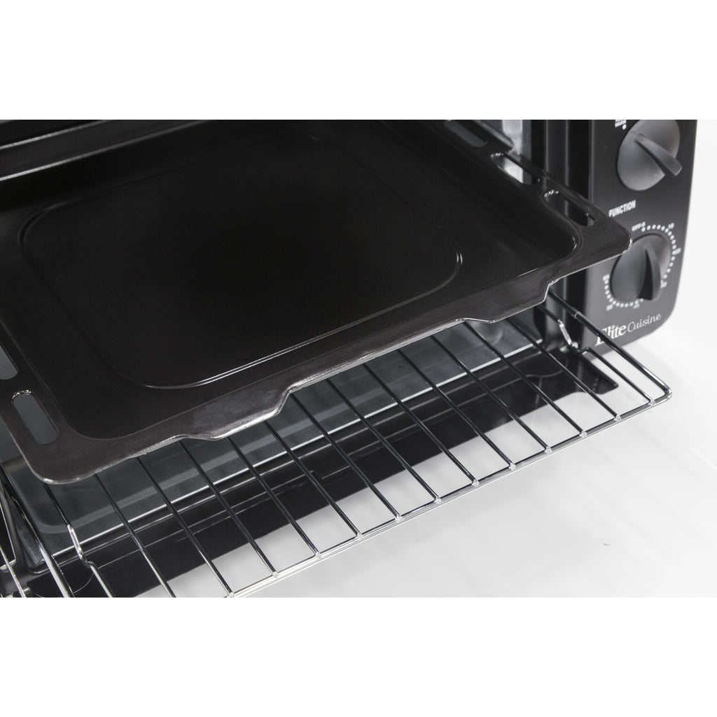 NEW Elite Gourmet 4 Slice Countertop Toaster Oven Broiler Model ETO-9323SS  Black