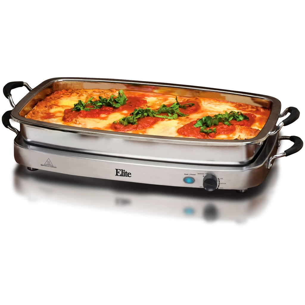 Large 7.5Qt oven save pan with lasagna served inside.