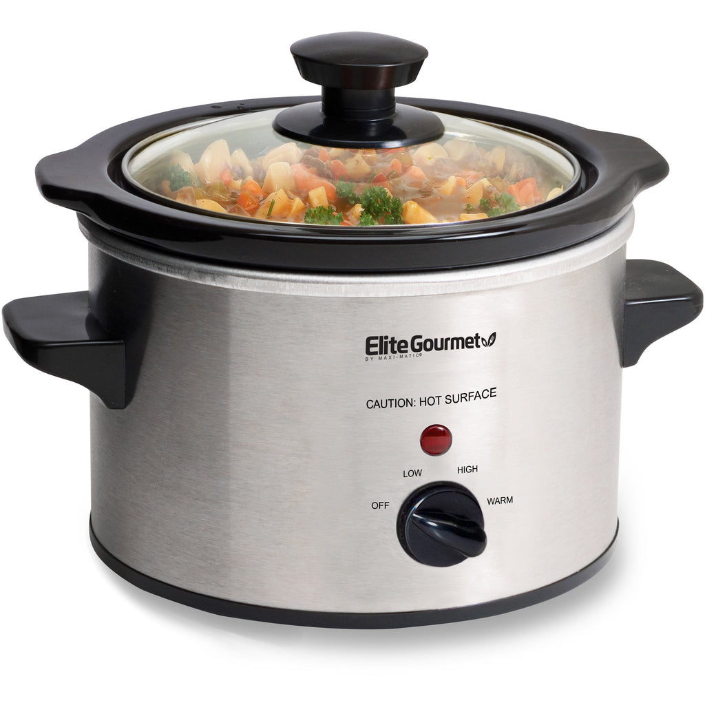 Tayama 1 qt. Mini Ceramic Stew Slow Cooker with Pre-Settings and Built-in Timer, White