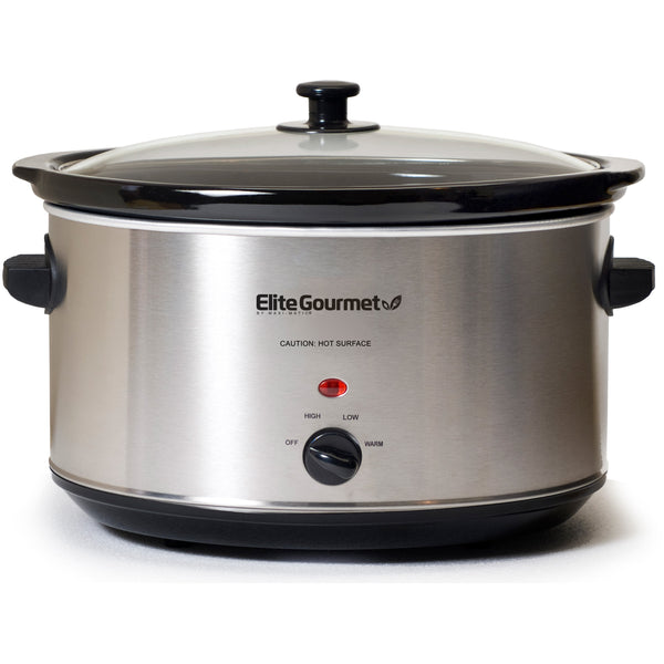 8.5 Qt. Deluxe Stainless Steel Slow Cooker with Glass Lid